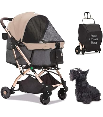 Amazon.co.jp: ペットカート猫バギー犬用ベビーカー折りたたみ ペット